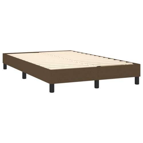 Krevet s oprugama i madracem LED tamnosmeđi 120x190 cm tkanina - Tamno smeđa 120 x 190 cm Dizajn s gumbima Cijena