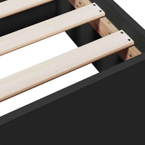 Okvir kreveta s ladicama crni 150 x 200 cm konstruirano drvo Crna 150 x 200 cm Cijena