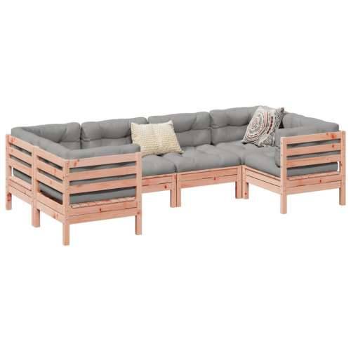 Vrtna garnitura - 6-dijelni set vrtnih sofa od masivne duglazije s jastucima - Prirodni douglas 1 Cijena