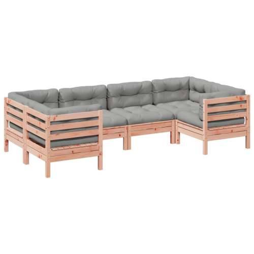 Vrtna garnitura - 6-dijelni set vrtnih sofa od masivne duglazije s jastucima - Prirodni douglas 1 Cijena