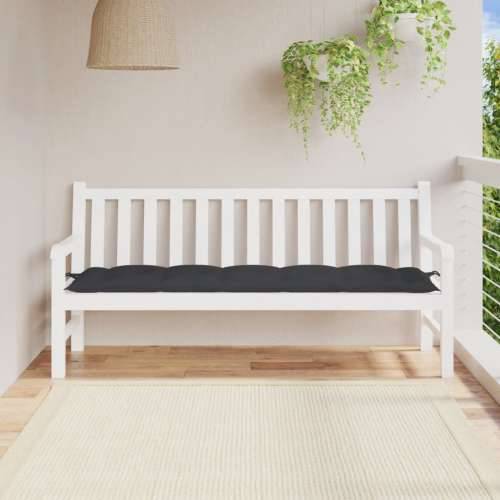 Jastuk za vrtnu klupu crni 180 x 50 x 7 cm od tkanine Oxford - Crna 180 x 50 x 7 cm 1 Cijena