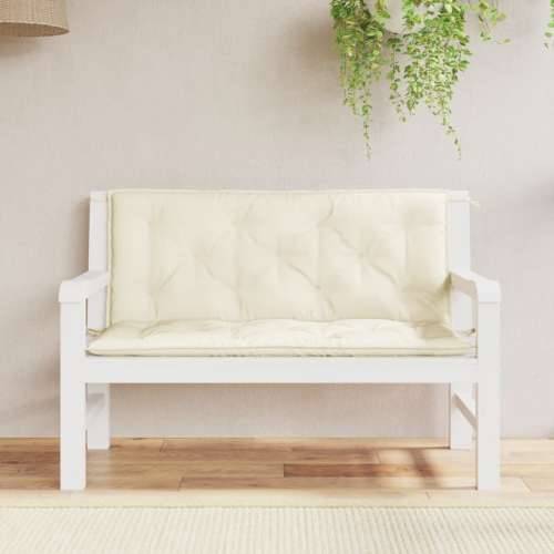 Jastuci za vrtnu klupu 2 kom Krem bijeli tkanine Oxford - Krema 120 x 50 x 7 cm 2 Cijena