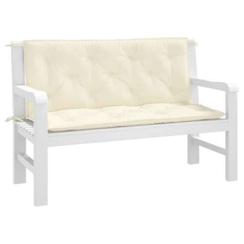 Jastuci za vrtnu klupu 2 kom Krem bijeli tkanine Oxford - Krema 120 x 50 x 7 cm 2 Cijena