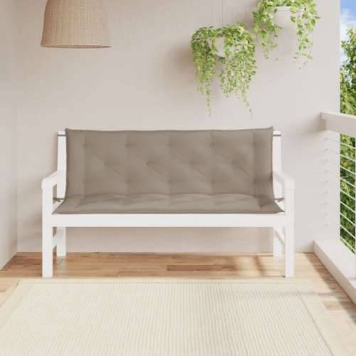 Jastuci za vrtnu klupu 2 kom smeđesivi tkanine Oxford - Sivo-smeđa 150 x 50 x 7 cm 2 Cijena