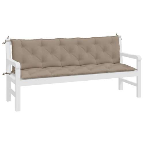 Jastuci za vrtnu klupu 2 kom smeđesivi tkanine Oxford - Sivo-smeđa 180 x 50 x 7 cm 2 Cijena