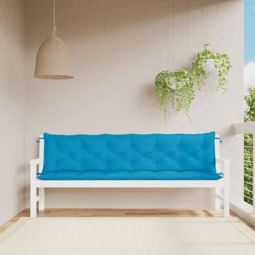 Jastuci za vrtnu klupu 2 kom svjetloplava od tkanine Oxford Svijetlo plava 200 x 50 x 7 cm 2 Cijena