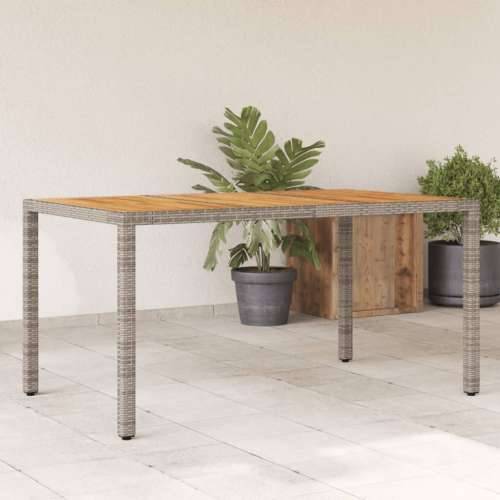 Vrtni stol s pločom od drva bagrema sivi 150x90x75cm poliratana Siva 4 Cijena