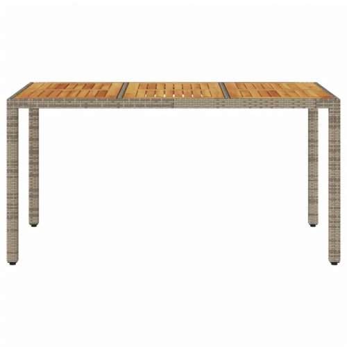 Vrtni stol s pločom od drva bagrema sivi 150x90x75cm poliratana Siva 4 Cijena