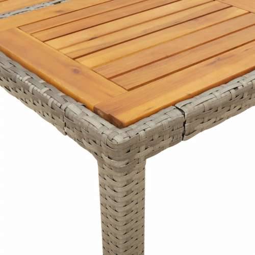 Vrtni stol s pločom od drva bagrema sivi 150x90x75cm poliratana Siva 4 Cijena
