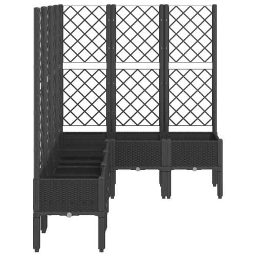 Vrtna sadilica s rešetkom crna 160 x 120 x 142 cm PP - Crna 160 x 120 x 142 cm 1 Cijena
