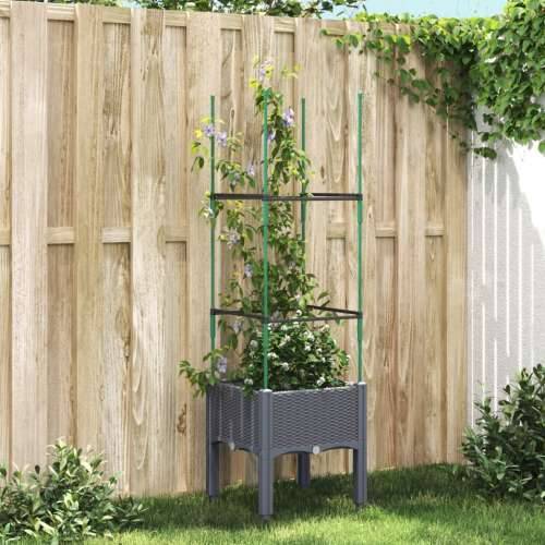 Vrtna sadilica s rešetkom plava siva 40 x 40 x 142,5 cm PP - Plavo-siva 40 x 40 x 142.5 cm 1 Cijena