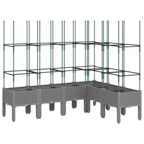 Vrtna sadilica s rešetkom svjetlosiva 120x120x142,5 cm PP - Svjetlosiva 160 x 120 x 142.5 cm 1 Cijena