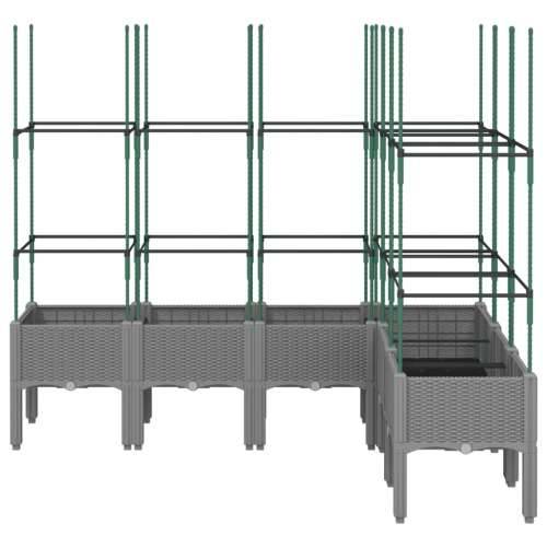 Vrtna sadilica s rešetkom svjetlosiva 120x120x142,5 cm PP - Svjetlosiva 160 x 120 x 142.5 cm 1 Cijena