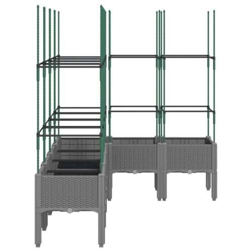 Vrtna sadilica s rešetkom svjetlosiva 120x120x142,5 cm PP - Svjetlosiva 160 x 120 x 142.5 cm 1 Cijena