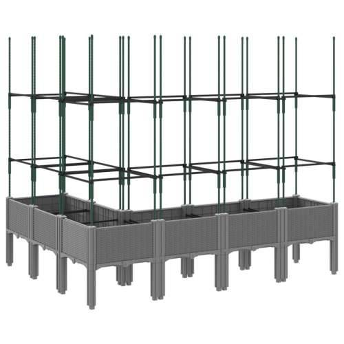 Vrtna sadilica s rešetkom svjetlosiva 120x120x142,5 cm PP - Svjetlosiva 160 x 120 x 142.5 cm 1 Cijena