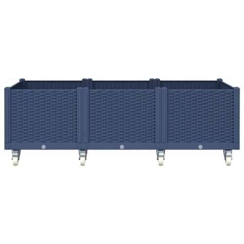 Vrtna sadilica s kotačima plava siva 150x80x54 cm PP - Plavo-siva 150 x 80 x 54 cm 1 Cijena