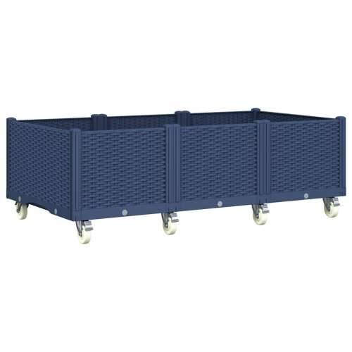 Vrtna sadilica s kotačima plava siva 150x80x54 cm PP - Plavo-siva 150 x 80 x 54 cm 1 Cijena