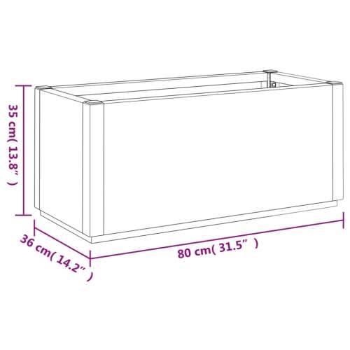 Vrtna sadilica s nogama smeđa 80x36x35 cm PP - Svjetlosmeđa 1 Cijena