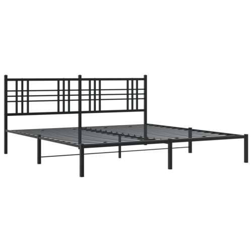 Metalni okvir za krevet s uzglavljem crni 183x213 cm Crna 183 x 213 cm s uzglavljem Cijena