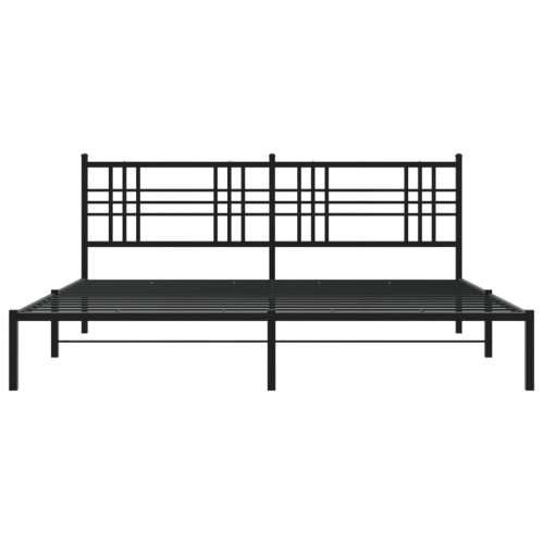 Metalni okvir za krevet s uzglavljem crni 183x213 cm Crna 183 x 213 cm s uzglavljem Cijena