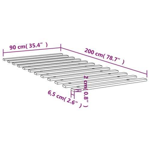 Podnica za krevet 90 x 200 cm od masivne borovine 90 x 200 cm 12 letvice Cijena