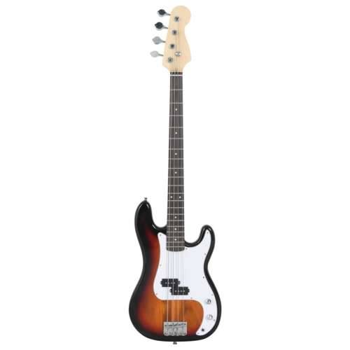 Električna bas gitara za početnike s torbom 4/4 46 ” - Smeđa i bijela Cijena