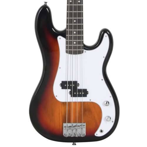 Električna bas gitara za početnike s torbom 4/4 46 ” - Smeđa i bijela Cijena