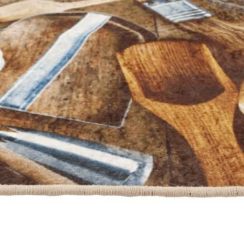 Kuhinjski tepih raznobojni 60 x 180 cm perivi i protuklizni - Šareni Cijena