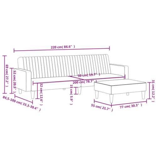 2-dijelni set sofa svjetlosivi baršunasti - Svjetlosiva S naslonom za ruke Cijena
