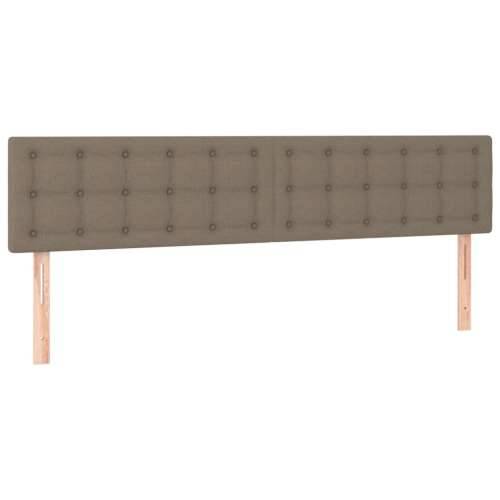 Krevet s oprugama i madracem smeđesivi 120 x 190 cm od tkanine - Sivo-smeđa 120 x 190 cm gumbi Cijena