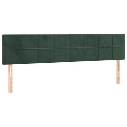 Krevet box spring s madracem tamnozeleni 120x190 cm baršunasti - Tamnozelena 120 x 190 cm Blok s kvadratima Cijena