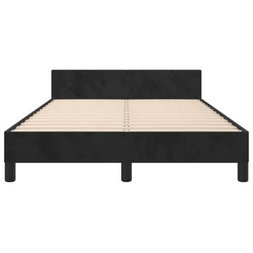 Okvir krevet bez madraca crni 120x190 cm baršunasti - Crna 120 x 190 cm Okomite pruge Cijena