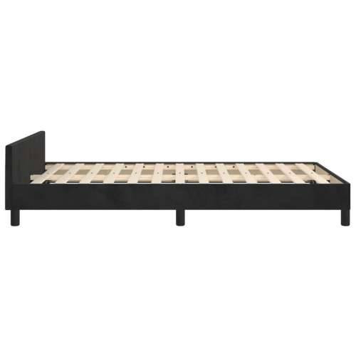 Okvir krevet bez madraca crni 120x190 cm baršunasti - Crna 120 x 190 cm Okomite pruge Cijena