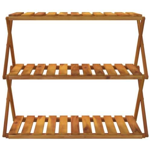 Sklopiva polica 3 razine smeđa 70x31x63 cm masivno drvo bagrema - 1 70 cm Cijena