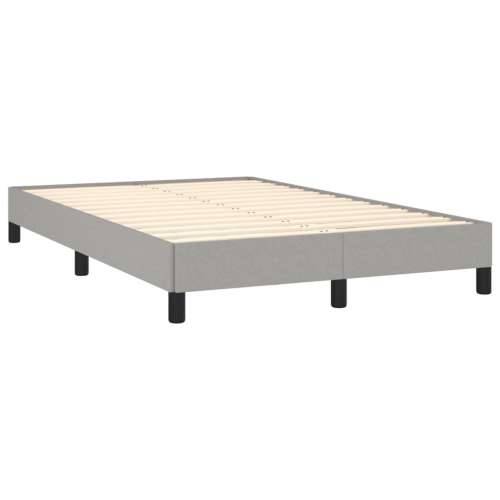 Krevet s oprugama i madracem svjetlosivi 120x190 cm od tkanine - Svjetlosiva 120 x 190 cm Gladak dizajn Cijena