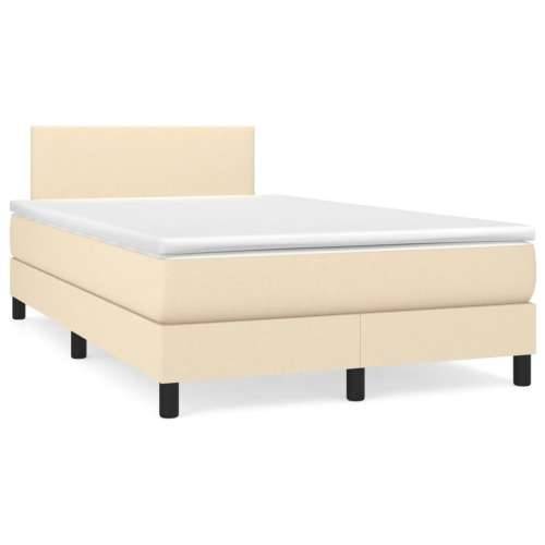 Krevet box spring s madracem krem 120 x 190 cm od tkanine - Krema 120 x 190 cm Gladak dizajn Cijena