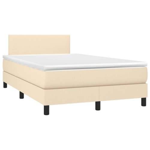 Krevet box spring s madracem krem 120 x 190 cm od tkanine - Krema 120 x 190 cm Gladak dizajn Cijena