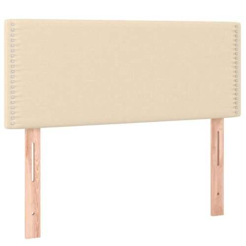 Krevet box spring s madracem krem 120 x 190 cm od tkanine - Krema 120 x 190 cm Obično s čavlima Cijena