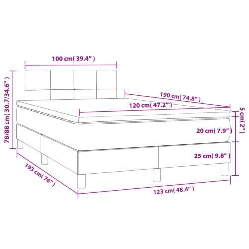 Krevet s oprugama i madracem svjetlosivi 120x190 cm od tkanine - Svjetlosiva 120 x 190 cm Blok s kvadratima Cijena
