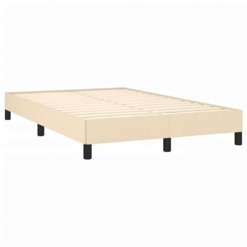 Krevet box spring s madracem krem 120 x 190 cm od tkanine - Krema 120 x 190 cm Blok s kvadratima Cijena