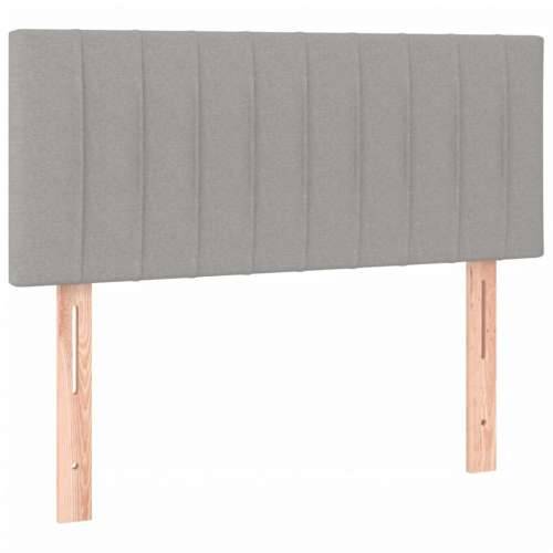 Krevet s oprugama i madracem svjetlosivi 120x190 cm od tkanine - Svjetlosiva 120 x 190 cm Okomite pruge Cijena