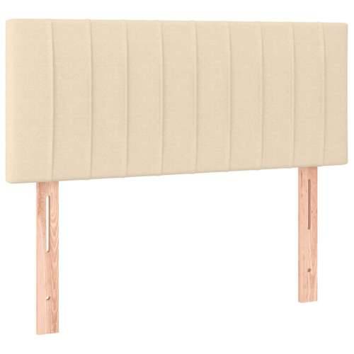 Krevet box spring s madracem krem 120 x 190 cm od tkanine - Krema 120 x 190 cm Okomite pruge Cijena