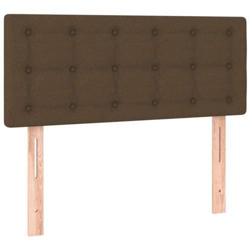 Krevet box spring s madracem tamnosmeđi 120 x 190 cm od tkanine - Tamno smeđa 120 x 190 cm gumbi Cijena