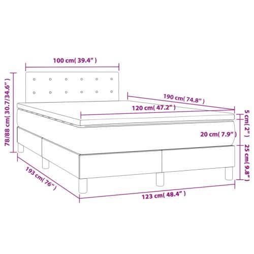 Krevet box spring s madracem tamnosmeđi 120 x 190 cm od tkanine - Tamno smeđa 120 x 190 cm gumbi Cijena
