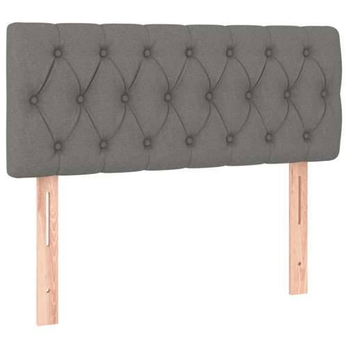 Krevet box spring s madracem tamnosivi 120 x 190 cm tkanina - Tamno siva 120 x 190 cm Dizajn s gumbima Cijena