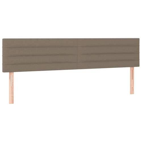 Krevet s oprugama i madracem smeđesivi 120 x 190 cm od tkanine - Sivo-smeđa 120 x 190 cm vodoravne pruge Cijena