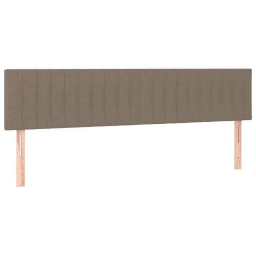 Krevet s oprugama i madracem smeđesivi 120 x 190 cm od tkanine - Sivo-smeđa 120 x 190 cm Okomite pruge Cijena