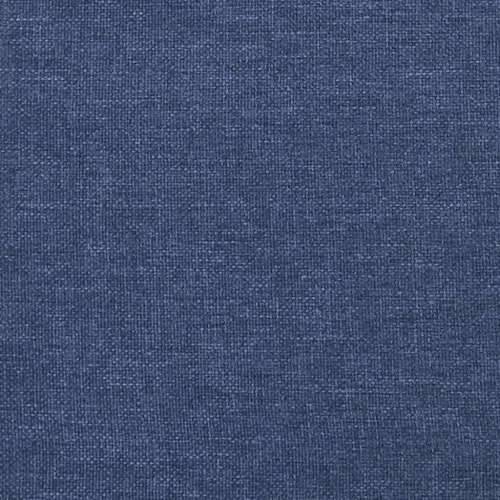 Krevet s oprugama i madracem plavi 120 x 190 cm od tkanine - Plava 120 x 190 cm Okomite pruge Cijena