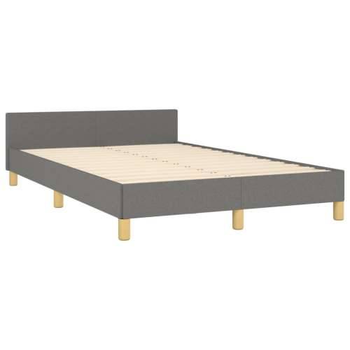 Okvir krevet bez madraca tamnosiva 120x190 cm od tkanine - Tamno siva 120 x 190 cm Blok s kvadratima Cijena