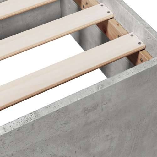 Okvir kreveta s ladicama siva boja betona 150 x 200 cm drveni Beton siva 150 x 200 cm Cijena